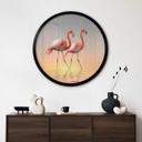 Póster Cseresnjes - Flamencos a la luz del atardecer - Redondo