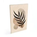 Cuadro de madera silueta botánica con geometría artística - Costa
