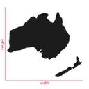 Decoración en madera caoba - Mapa Australia - Nueva Zelanda