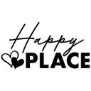 Wallsticker Happy Place med hjerter