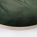 Houten Wanddecoratie bos magie in de ochtendmist groen - Ms Tiff - Rond