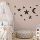 Set de decoración acrílica luna y estrellas - Kawaii