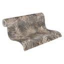 Papel pintado Selva sostenible - papel pintado Palmeras de A.S. Création gris oscuro beige 386383