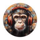 Póster DJ mono con auriculares - Magnusson - Redondo
