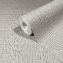 Papel pintado no tejido con motivo de baldosas texturadas de aspecto textil gris