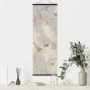 Póster de tela Pájaros entre flores blancas - UN Designs - Panorama