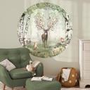 Vinilo decorativo Kikki Belle - Ciervo en verano - Redondo
