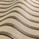 papel pintado 3D beige con fondo metálico dorado - Aspecto de panel de madera acústico escandinavo 