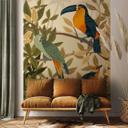 Fototapet Jungle Wallpaper Goed Blauw - Paradise
