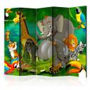 Rumdeler - Farverig safari , 5-delt - 225x172 cm