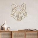 Arte en madera de álamo - Origami lobo