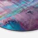 Billede Violet regn over blå dis - Schmucker - rund – print på aluminium (Alu-Dibond)