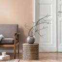 Enkelt tapet linnedlook sandbeige - almindeligt Ikke-vævet tapet struktureret mat