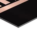 Geborsteld Alu-Dibond met goud-, zilver- & kopereffect - Modern Think statement