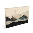 Træplakat Roligt bjerglandskab i skumringen - SpaceFrog Designs