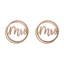 Letras de madera boda Sra. y Sra. - caoba