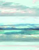 Fototapet med overskyet himmel Blå, Grå, Illustration 2,70 x 2,12 m