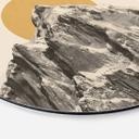 Vægcirkel Bodart - Sun and Mountain – print på aluminium (Alu-Dibond)