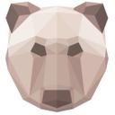 Wallsticker - Polygon - Bjørnehoved