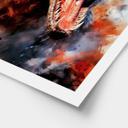 Dinosaurplakat T-Rex: Det vilde ansigt fra forhistorisk tid - Jaszke