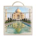 Cuadro de madera Taj Mahal - 40x41,5 cm