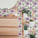 Tapet med mønster - akvarelblomster 05 - violet