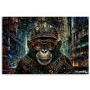 Canvasbillede, abstrakt abe