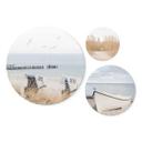 Vægcirkel Salty Sea Air-sæt (3 dele) – print på aluminium (Alu-Dibond)