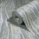 Papel pintado no tejido hormigón, ondas gráfico moderno en gris