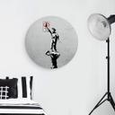 Tableau sur alu-Dibond rond Banksy - Graffiti is a crime
