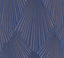 Papel pintado no tejido aspecto 3D, rayas gráfico geométrico en azul 
