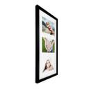 Cadre photo collage pour 3 photos - MDF noir - 23x46 cm