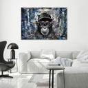 Canvasbillede, abstrakt chimpanse-abe