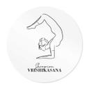 Plakat Yoga Scorpion - Stregtegning - Rund