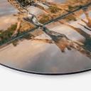 Fototapet Refleksion af en giraf i naturen - Amtmann - rund – print på aluminium (Alu-Dibond)