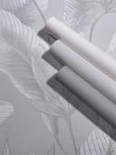 Papel pintado no tejido aspecto hormigón liso moderno mate en blanco 