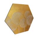 Hexagon Dibond Hvide perleblomster - Grande
