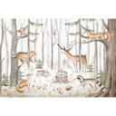 Fotomural para habitación infantil - Aventura con animales del bosque - Kvilis