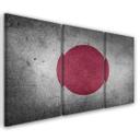 3 stykke lærredstryk, Japans flag