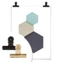 Plakat - Nouveauprints - Hexagons Aqua