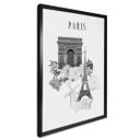 Love your City - Paris schwarz-weiß Poster Zeichnung