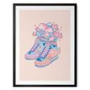 Póster zapatilla pastel con flores Kawaii - Hashimoto