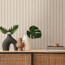 Papel pintado no tejido paneles de madera Papel pintado 3D aspecto madera paneles de pared beige moderno
