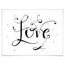 Póster Handlettering Love - blanco