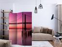 Screen room divider - Violet evening, 3-delt