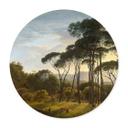 Póster Voogd - Paisaje italiano con pinos paraguas - Redondo
