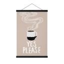 Póster de tela Taza de café caliente por la mañana - EMELIEmaria