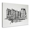 Lienzo Amsterdam - Blanco y negro - Love your City