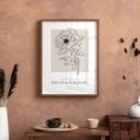 Póster lineal flor beige - Treechild