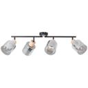 Spotrohr Tim, braun, 23 x 73 cm, Glas Lampe